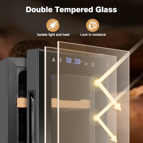 25L Electric Cigar Humidor Cabinet with Temperature and Humidity Control P3455