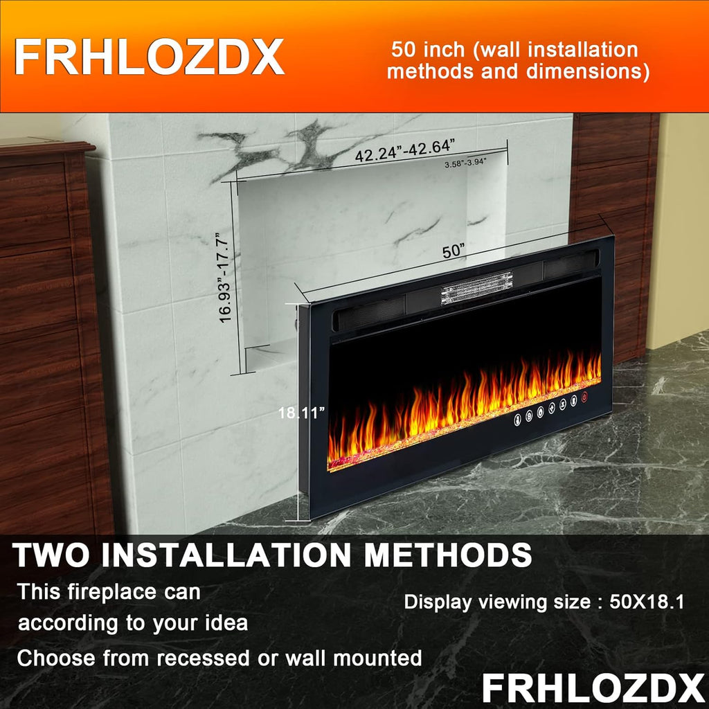Electric Fireplace Heater with Remote Control, 750/1500W C29185
