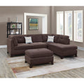 Chenille Reversible Sectional Sofa with Ottoman P94057