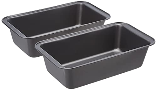 Rectangular Bread Loaf Pan, 9.5 x 5 Inch, Set of 2, Gray H7963