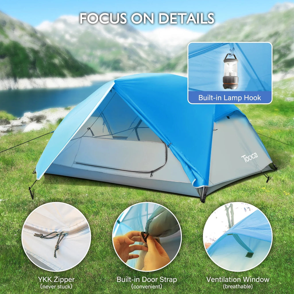 2-3 Person Waterproof Pop Up Camping Tent with Sun Shade K3039