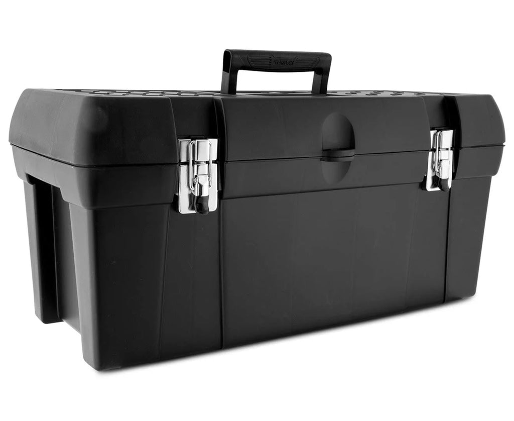 24 In. Metal Latch Tool Box With Tote Tray C390
