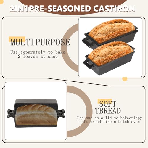 Cast Iron Loaf Pan with Lid A480716