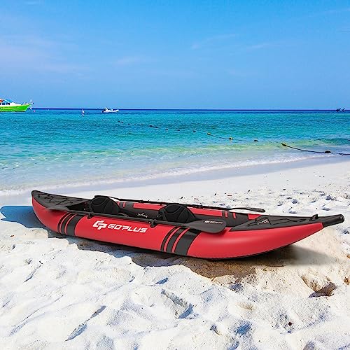 2-person Inflatable Kayak with Aluminium Oars, EVA Padded Seat, Hand Pump, Carry Bag L7234
