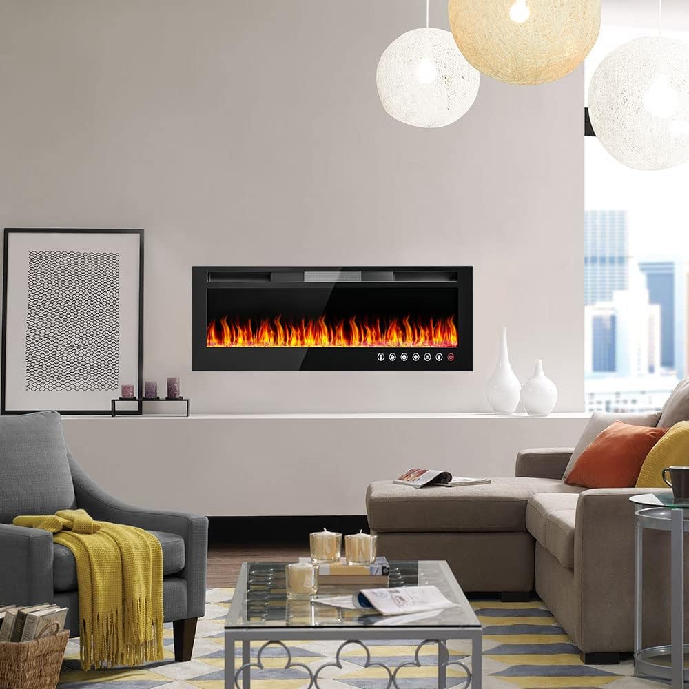 Electric Fireplace Heater with Remote Control, 750/1500W C29185