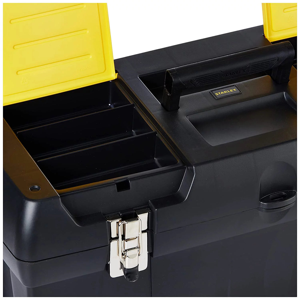 24 In. Metal Latch Tool Box With Tote Tray C390