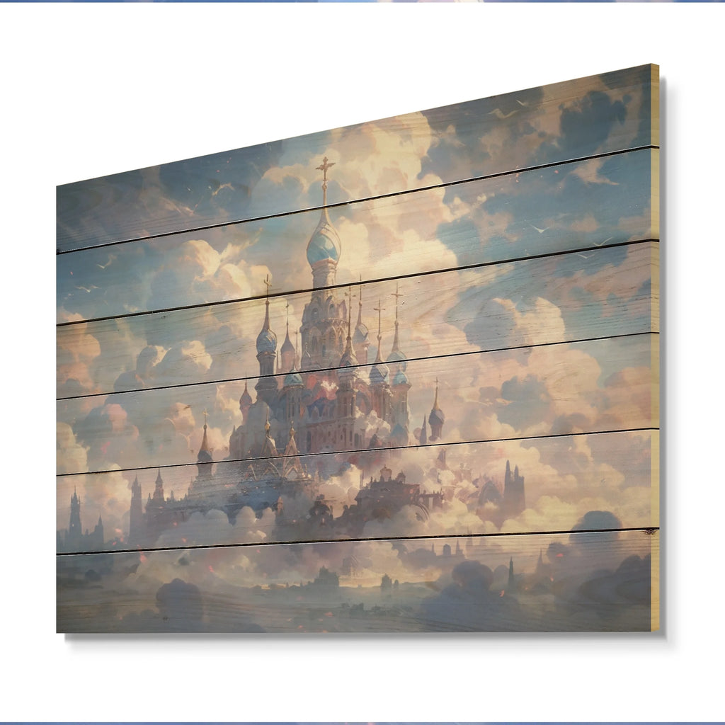 Natural Pine Wood Castles Print J6475