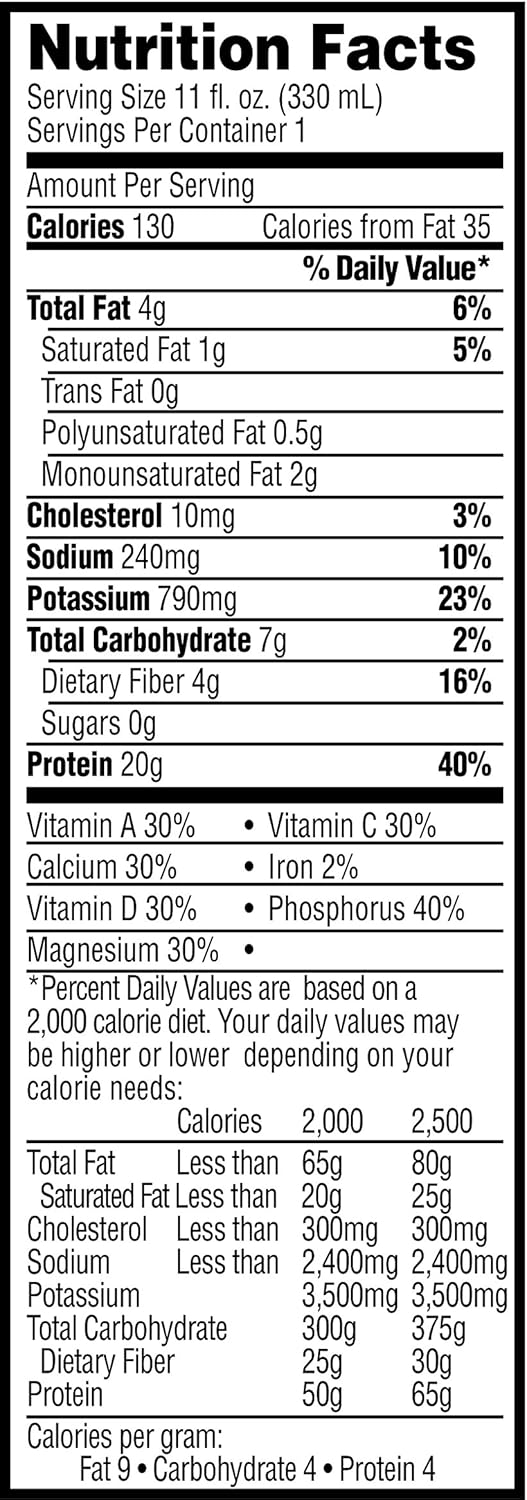 Chocolate 11 Fl Oz Pack of 4 Ready-to-Drink Supplement V28197