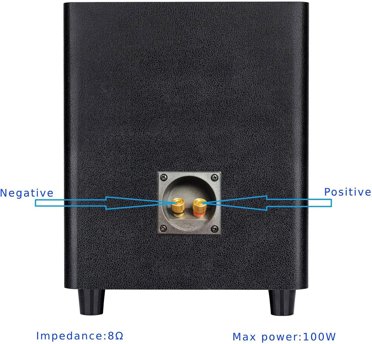 Black 8 Inch Passive Subwoofer Wood Material Z57488