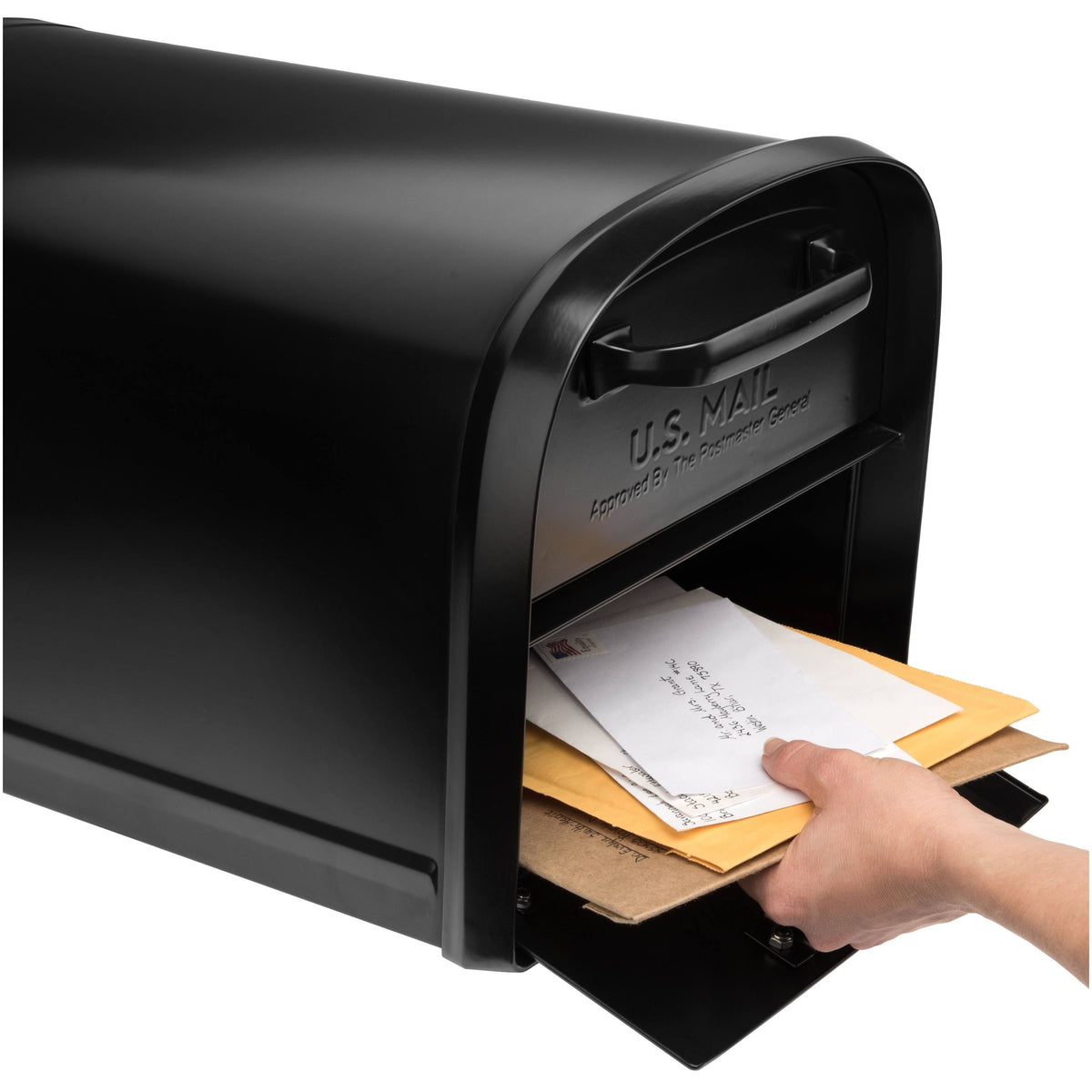Post Mount Locking Mailbox (Black) P647