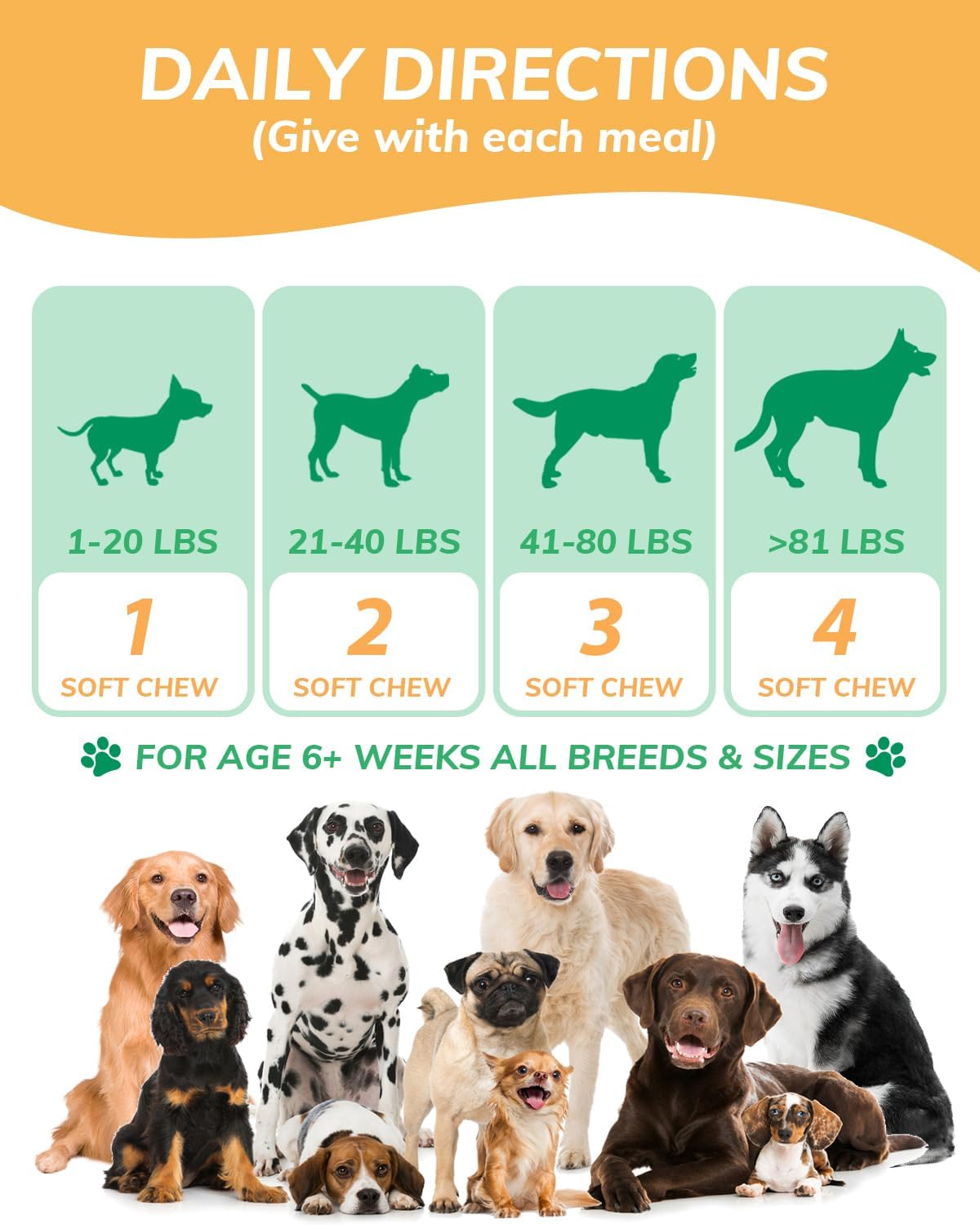 Chicken Flavor Probiotics Chews for Dogs with Prebiotic & Digestive Enzymes (120 Chews) T97196