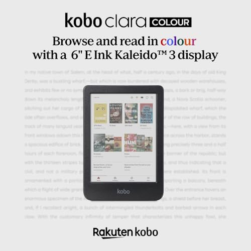 Black 6" Glare-Free Colour E Ink eReader with 16GB Storage V469302