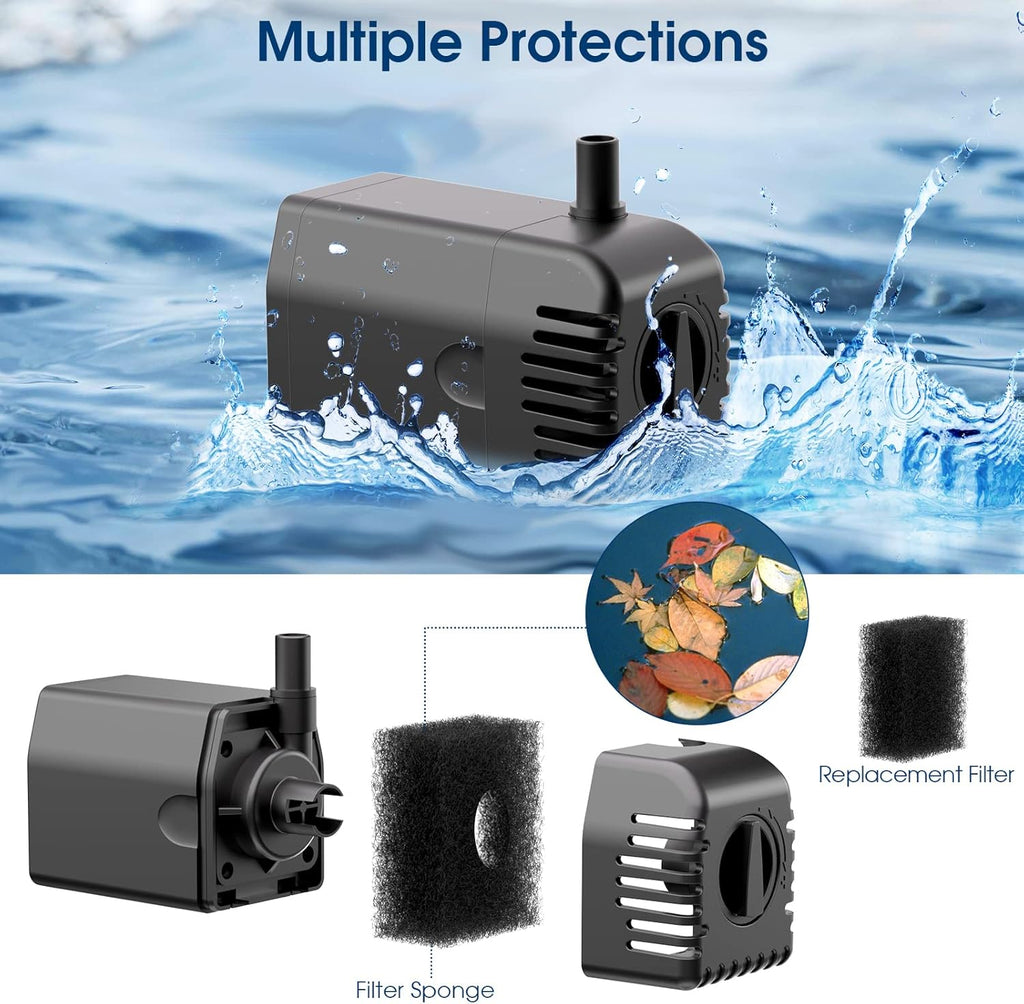 12 Watt Solar Fountain Pump Kit with PVC Tubing I946972