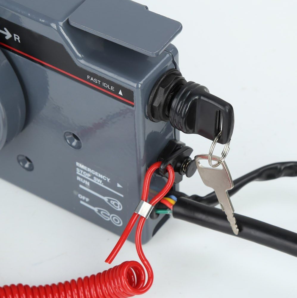 Side Mount Outboard Remote Control Box with 10 Pin Cable 16.7Ft Harness X919