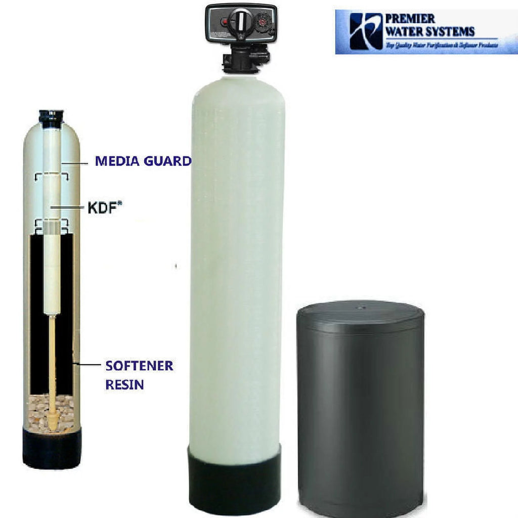 Whole House Water Softener with Iron Removing KDF85 32,000 Grain E110462