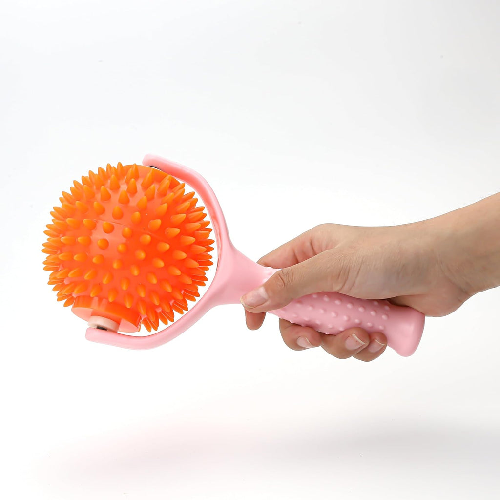 2PCS Handheld Spiky Massage Balls Rollers with Handle C700596
