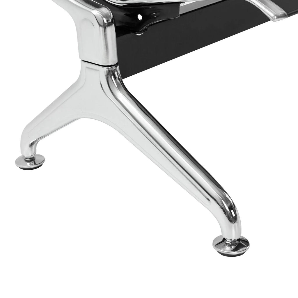 Black 3-Seat Waiting Room Chair with Arms T2601