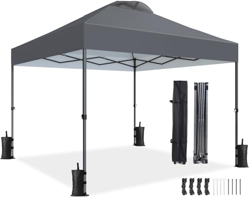 10x10ft Pop Up Canopy Tent with Wheel Cover Bag, White V2147