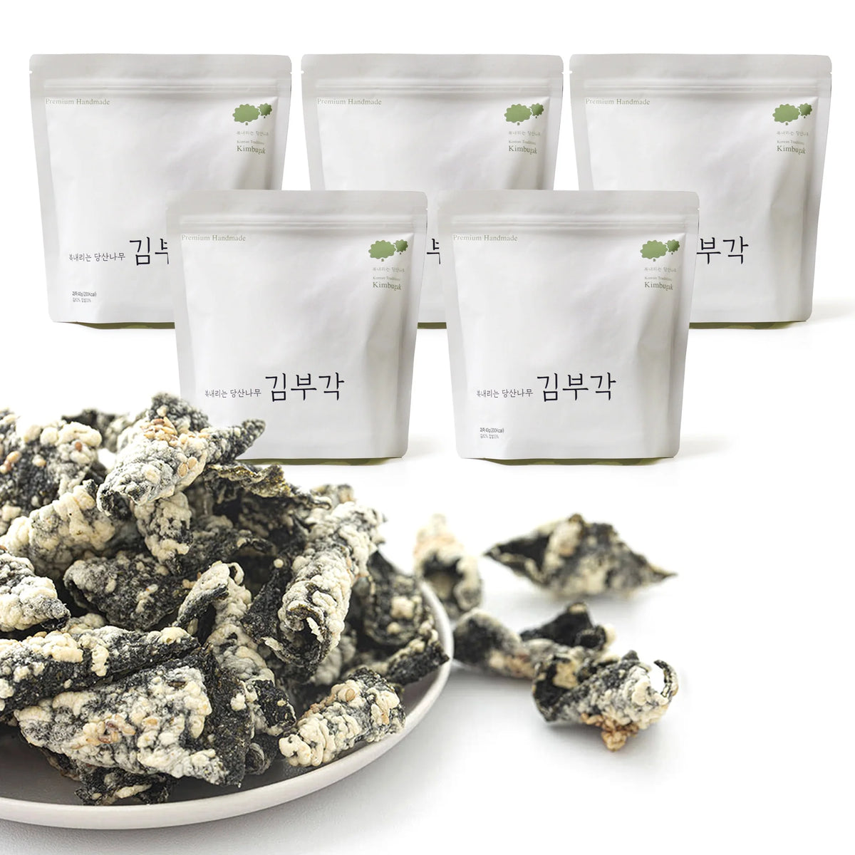 Handmade Korean Seaweed Snacks Chips with Sticky Rice, No Sugar, Vegan P612489
