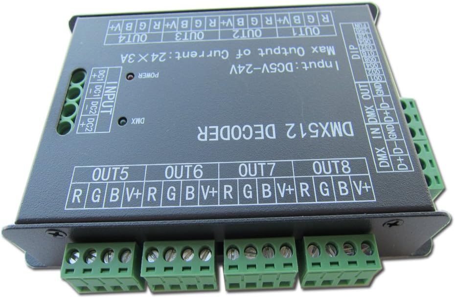 24 Channel RGB DMX512 Controller LED Decoder Dimmer DC 5V-24V M95253