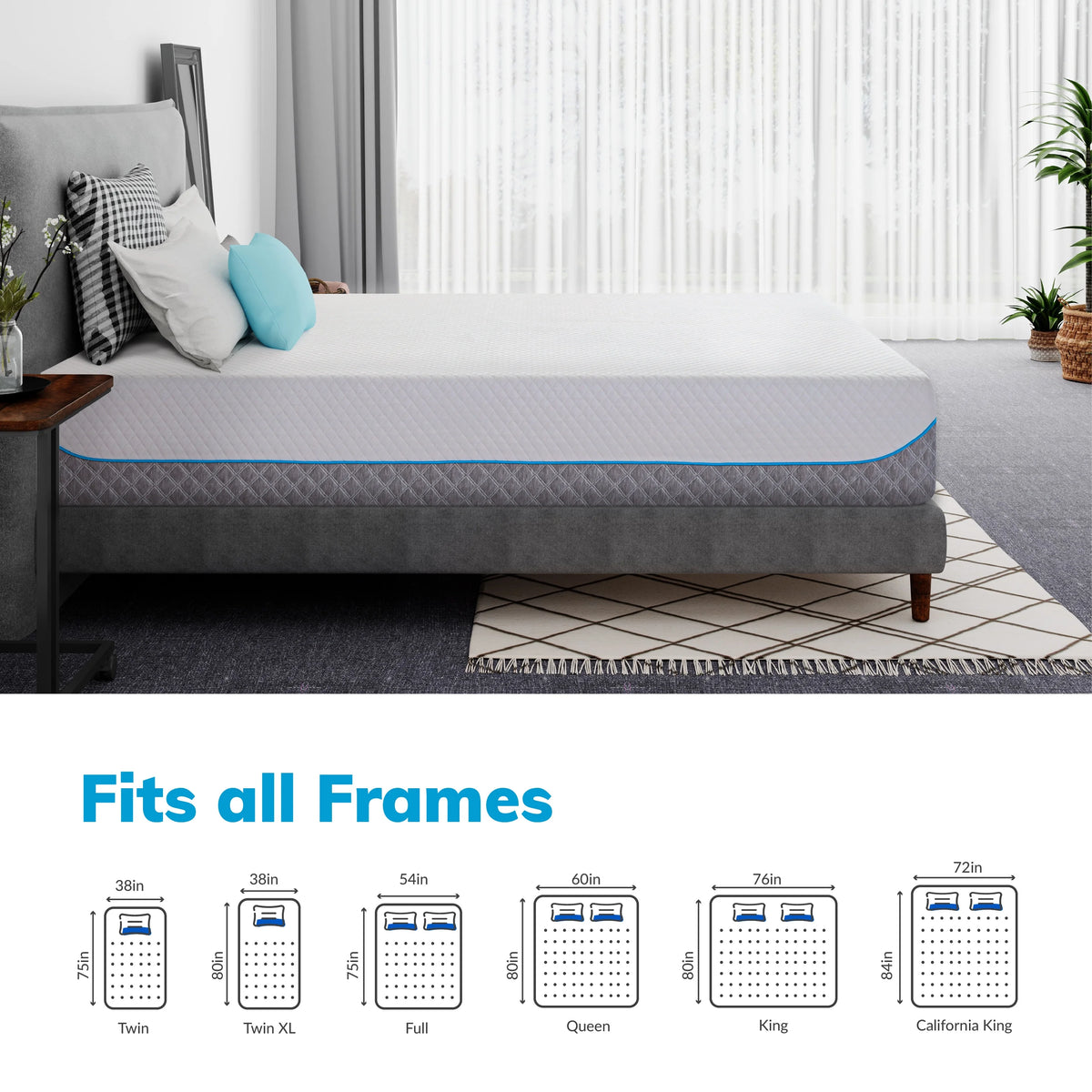 12 inch Gel Memory Foam Mattress, Full Size R845