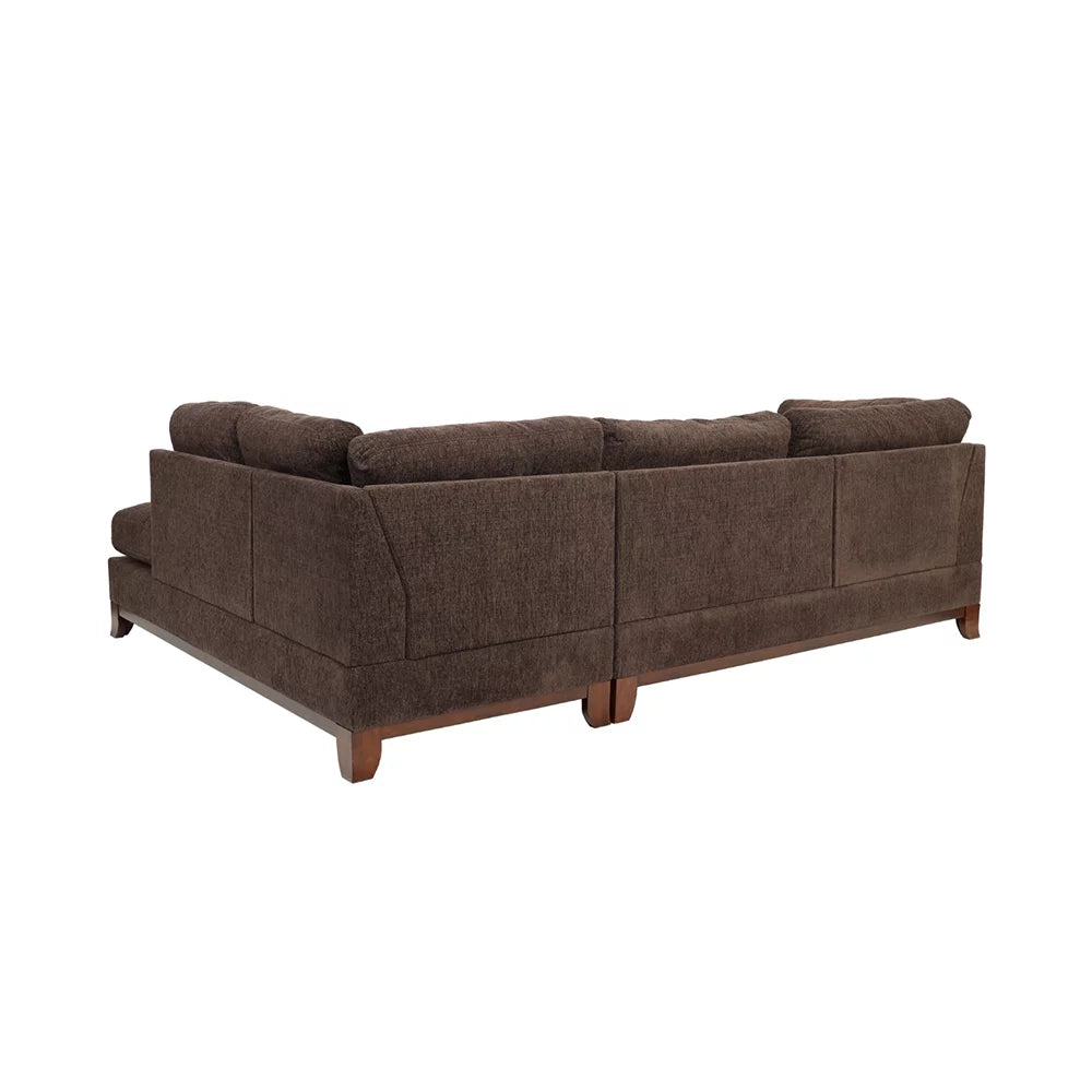 Chenille Reversible Sectional Sofa with Ottoman P94057