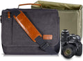 Canvas Messenger Bag with Camera Insert Sleeve U345451
