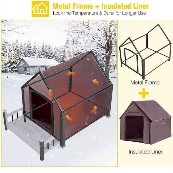 Insulated Large Dog House with Liner V22534