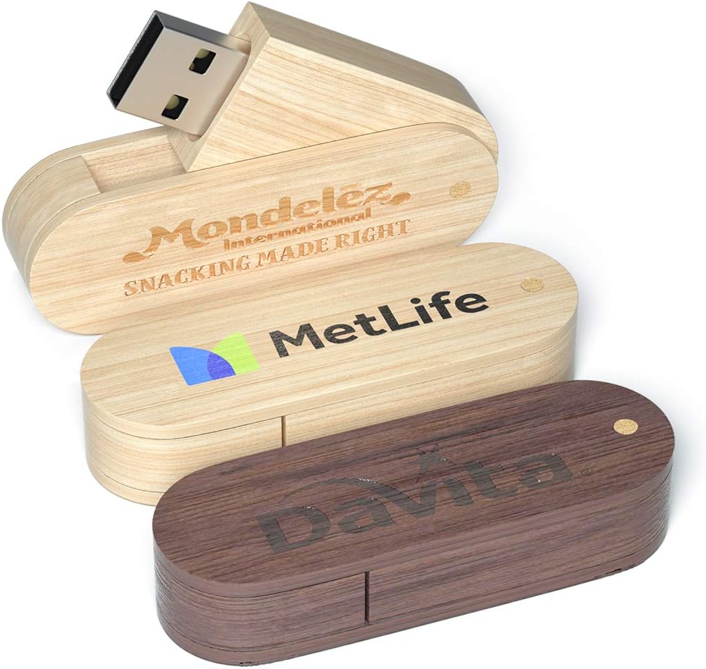 128MB Wooden USB 2.0 Flash Drive 100 Pack Q73162