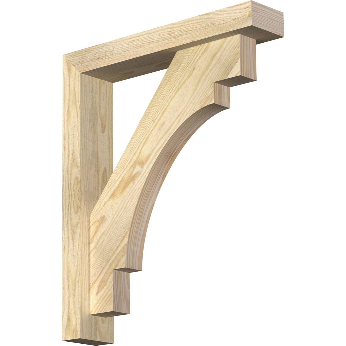 Rough Sawn Douglas Fir Bracket with Offset Brace H5170