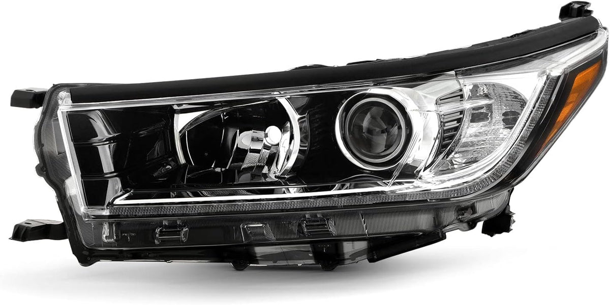 Projector Black Headlight Driver Left side w/LED DRL C57867