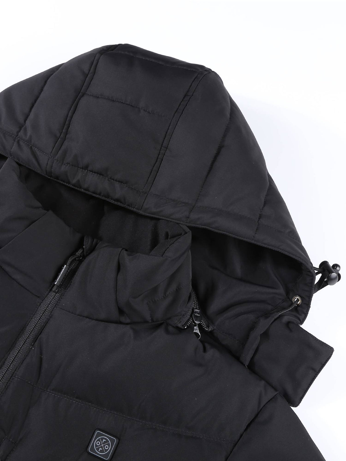 Heated Jacket with 90% Down Insulation, Black, L N330256