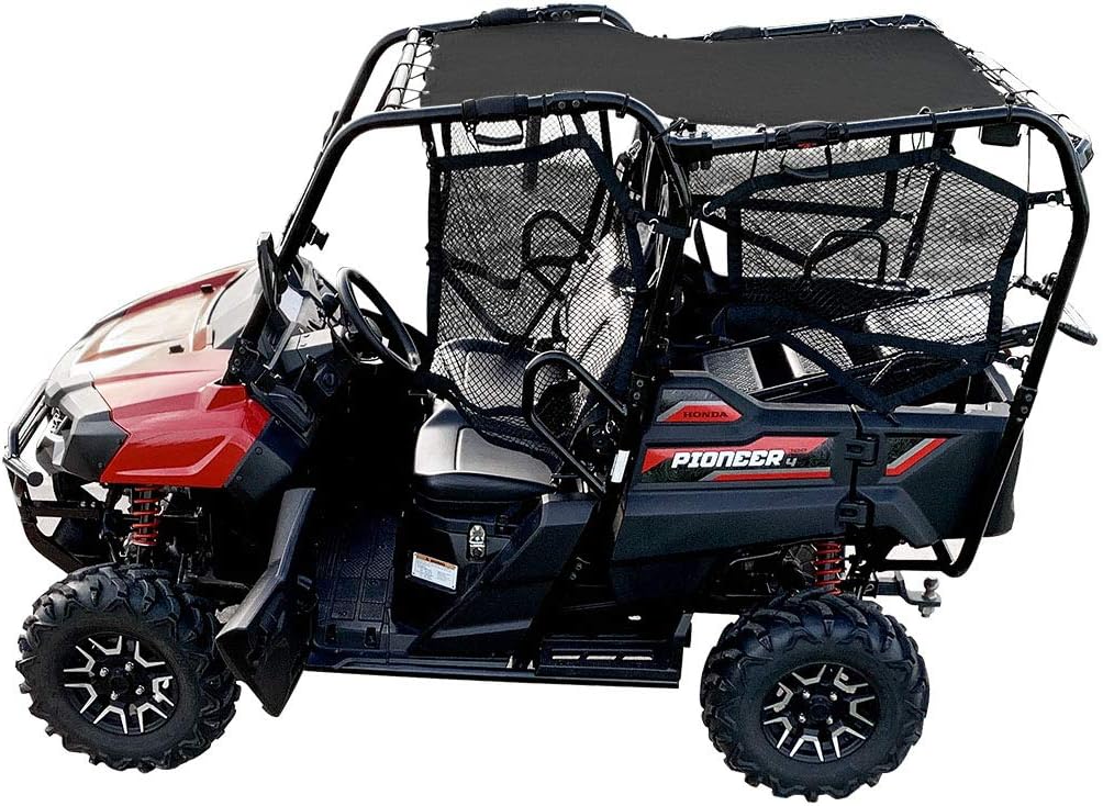 Cherry Red Mesh Sun Shade Soft Top Roof Cover for UTV W7120