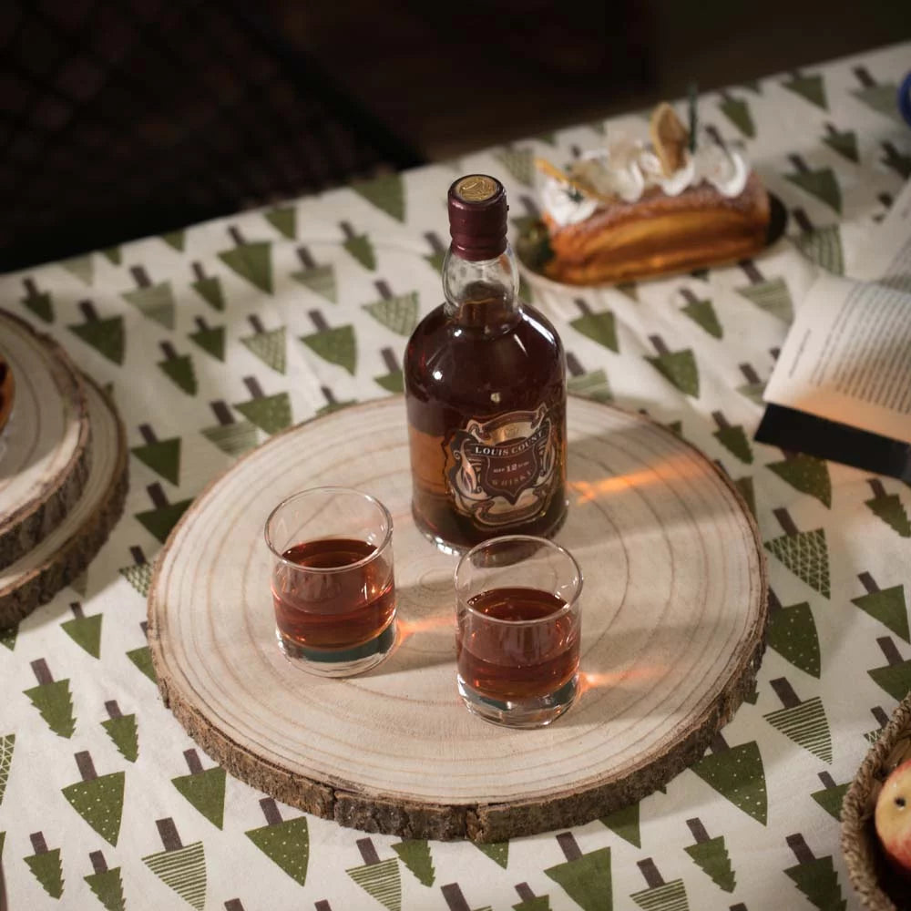 Natural Wood Slice Tray 14" Diameter Y753526