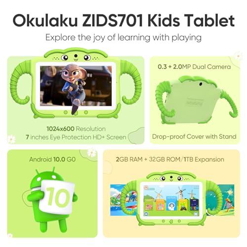 7 inch Kids Tablet with Case 32GB Android J846