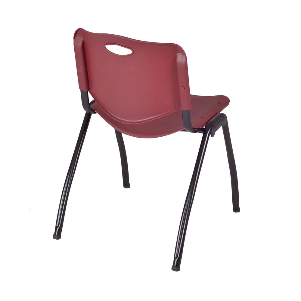 48" Square Breakroom Table & 4 Stack Chairs Y461832