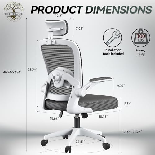 Black Mesh Ergonomic Desk Chair with Adjustable Backrest X2892