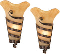 Set of 2 Rust Wall Light Sconces E108781