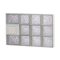 Ice Glass Pattern Frameless Replacement Glass Block Window 26-in x 18-in C65339