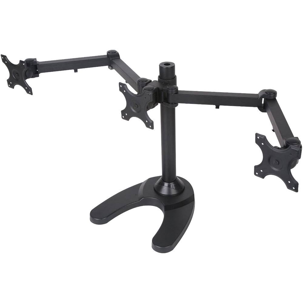 Triple Freestanding Height Adjustable Monitor Desk Mount, Black D892057