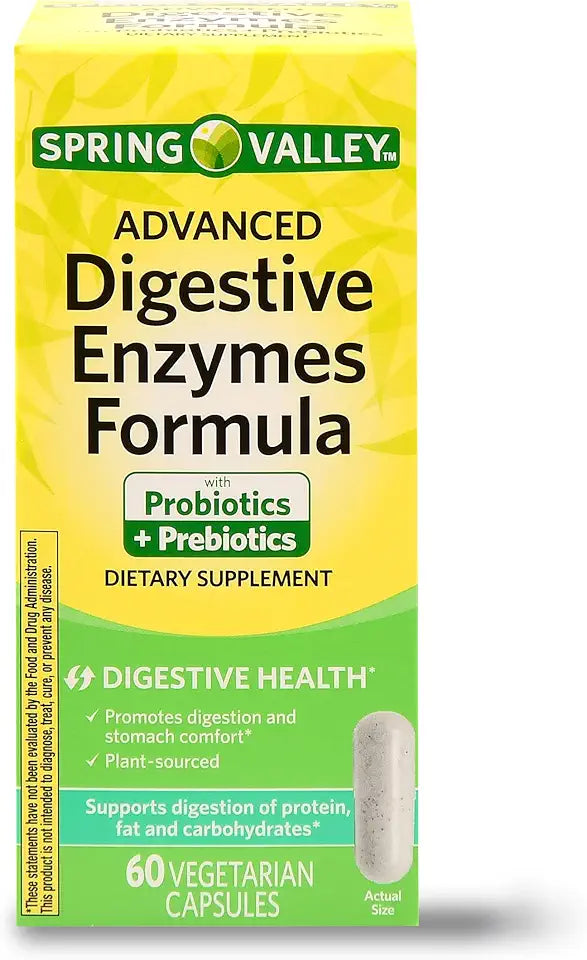 Advanced Digestive Enzymes Probiotic Prebiotics 60 Vegetarian Capsules A777