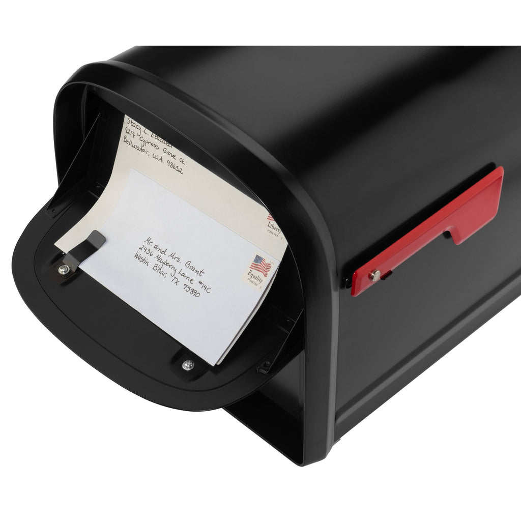 Post Mount Locking Mailbox (Black) P647