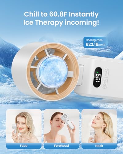 Handheld Portable Fan with Ice Cooler, 5500mAh Rechargeable, 20000 RPM C266194
