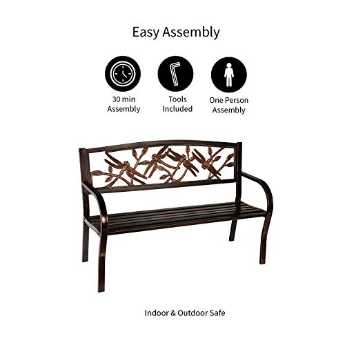 Cast Iron Metal Garden Bench R8285