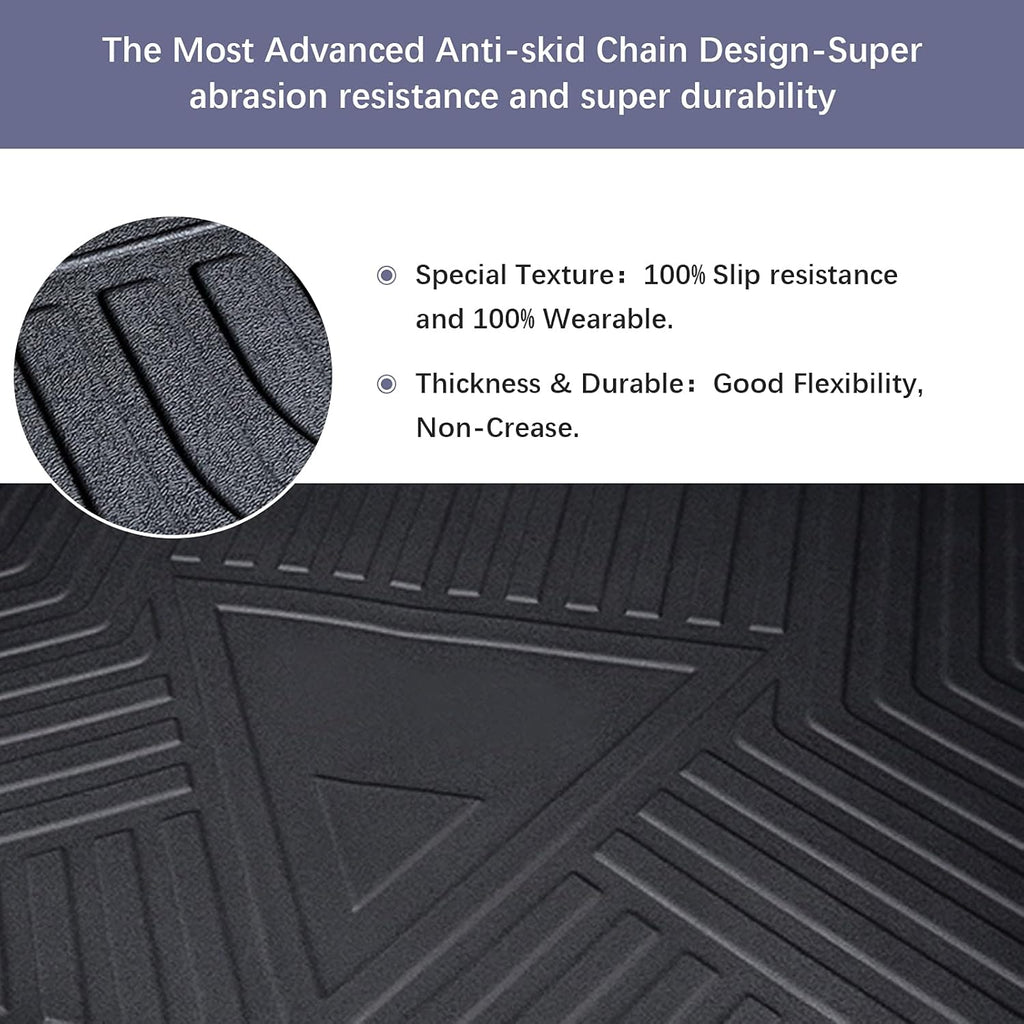 Black TPO Waterproof Rear Cargo Tray Trunk Floor Mat E137