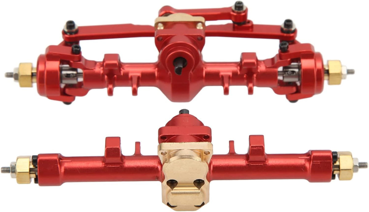 Durable Metal Front Rear Axle Assembly for 1/24 RC Car (red) I42215