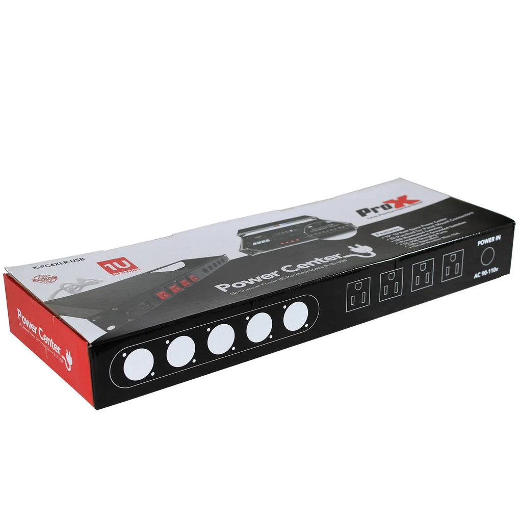 1U 15Amp Circuit 4CH Switch Panel with 2 USB and 5 Punched Space X849768