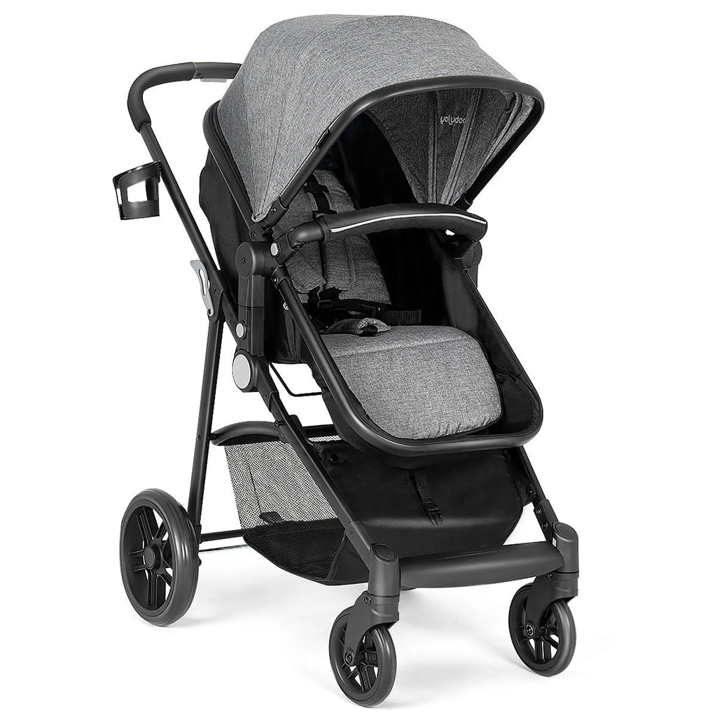 2 In 1 Foldable Baby Stroller Black V6655