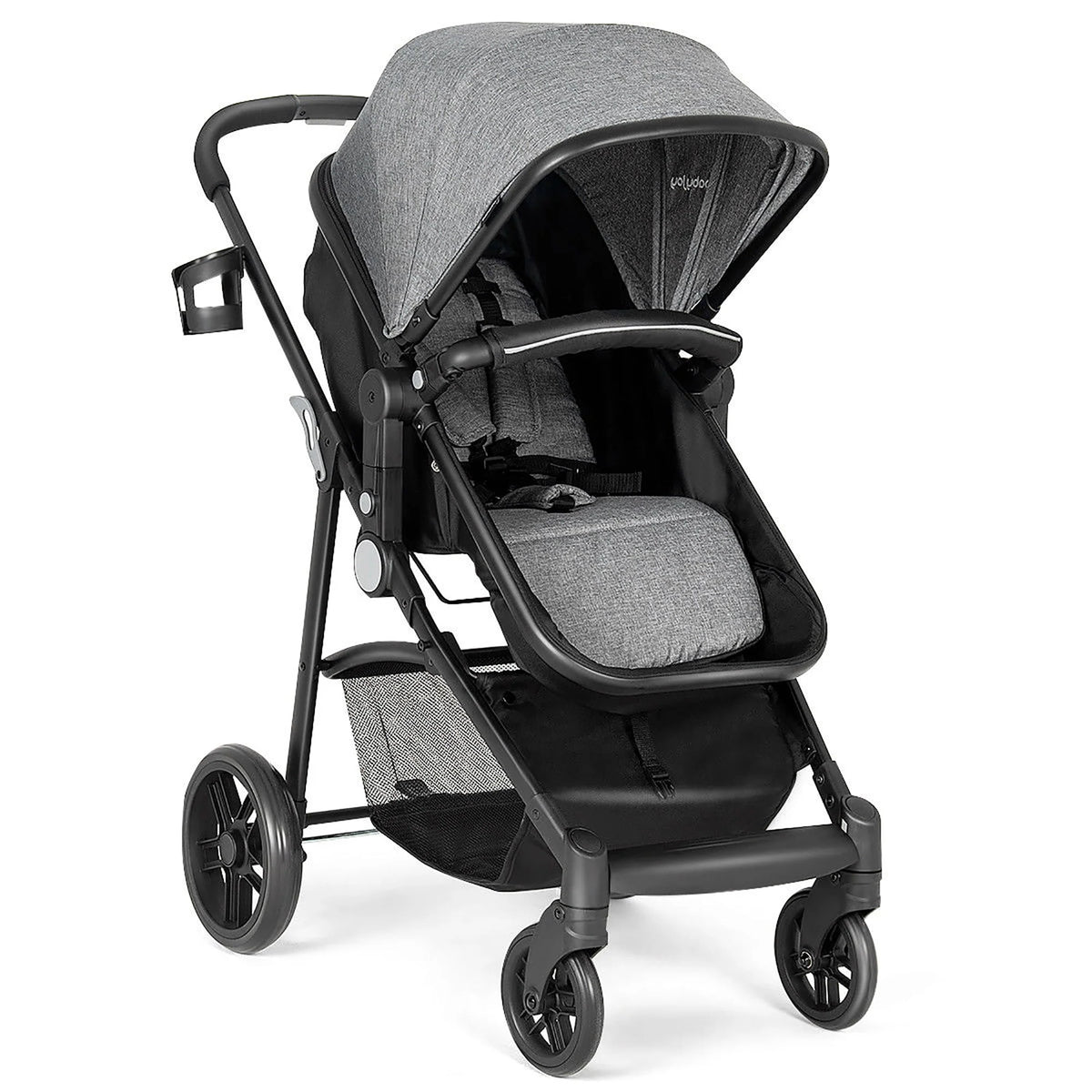 2 In 1 Foldable Baby Stroller Black V6655
