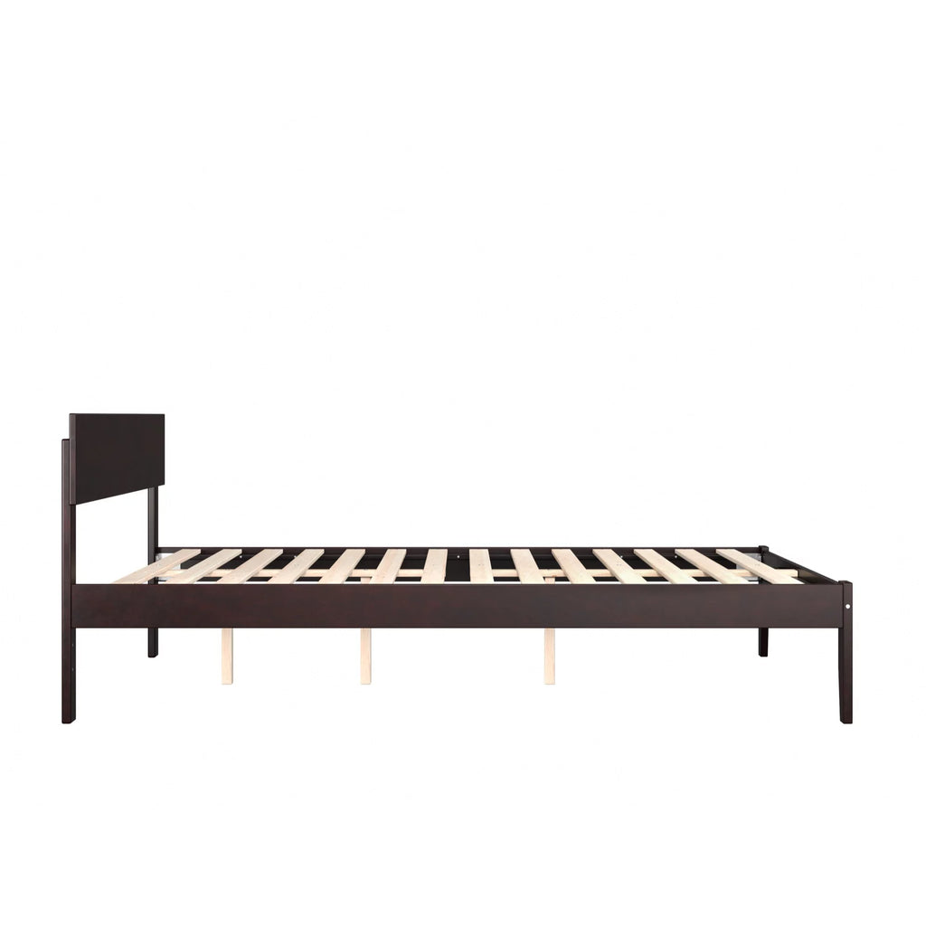 Solid Wood Queen Platform Bed in Espresso B7483